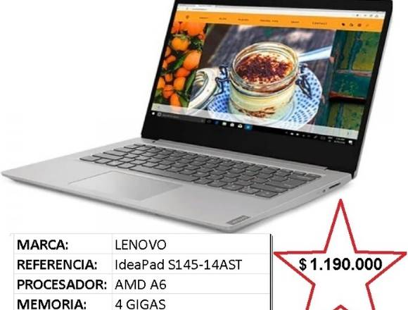 Portatil LENOVO IdeaPad S145-14AST en Medellín (Municipio)