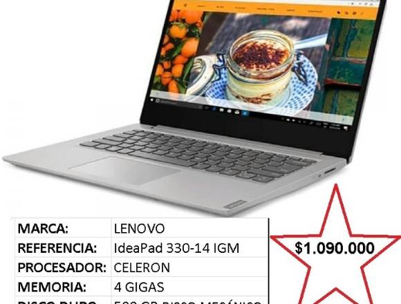 Portatil LENOVO IdeaPad 330-14 IGM en Medellín (Municipio)