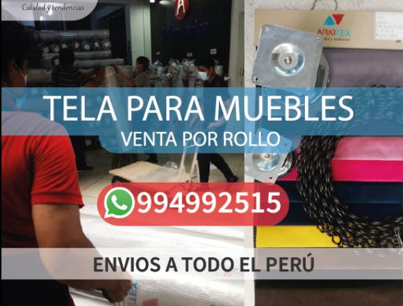 Tela por rollo, diversos diseños y colores