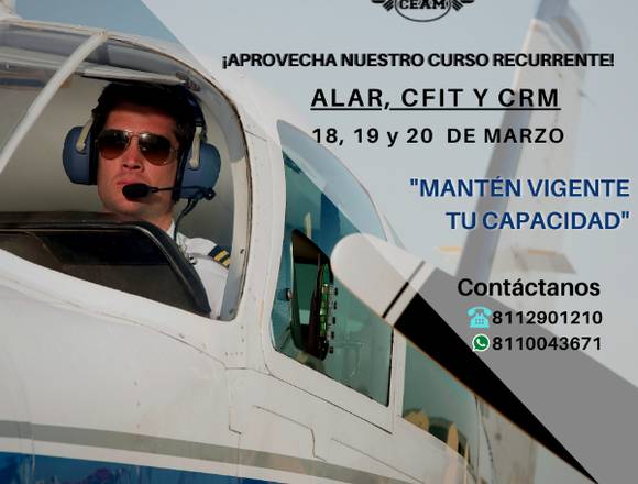 ¡CURSO RECURRENTE PARA PILOTOS! en Ciénega de Flores (Municipio)