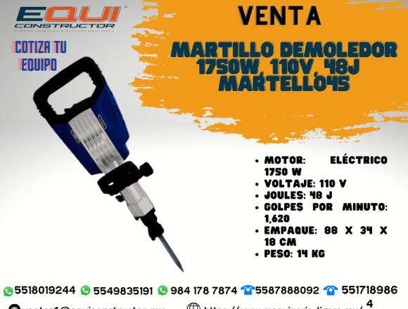Venta martillo demoledor en Ecatepec de Morelos (Municipio)
