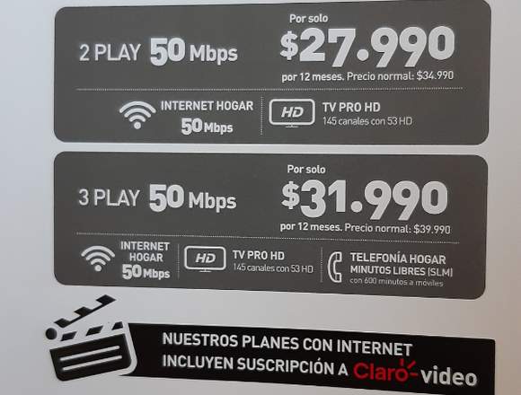 Internet ilimitado con fibra óptica
