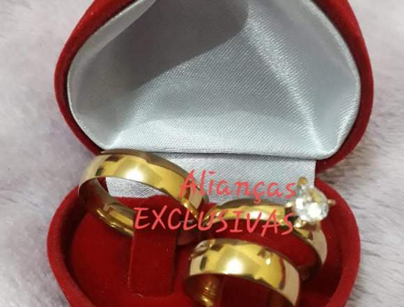 Alianças de namoro, noivado e casamento