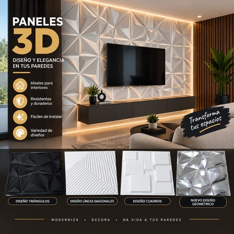 Paneles 3D de PVC de 50x50 cm en Ciudad de Guatemala (Municipio)