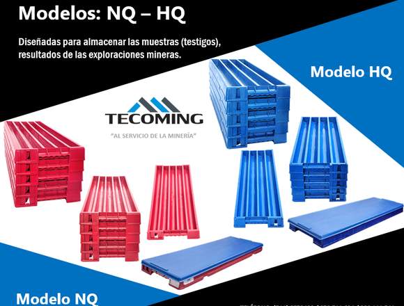 Bandejas para almacenar muestra de minerales en El Guabo (Cantón)