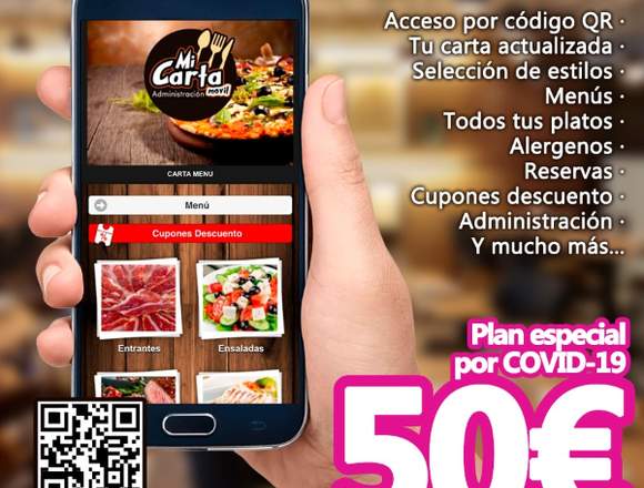 Tu carta móvil a través codigo QR