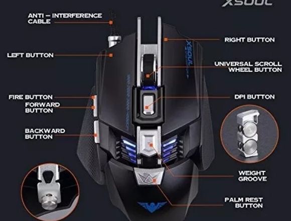Mouse Gamer Profesional X-soul Raptor Xm3 en Libertador (Municipio)