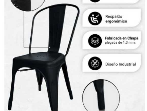 tolix silla apilable metalica