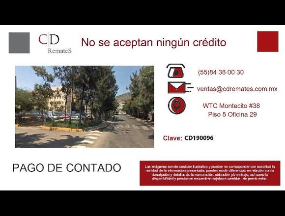 REMATE: Depto en Ticomán, GAM. CD190096