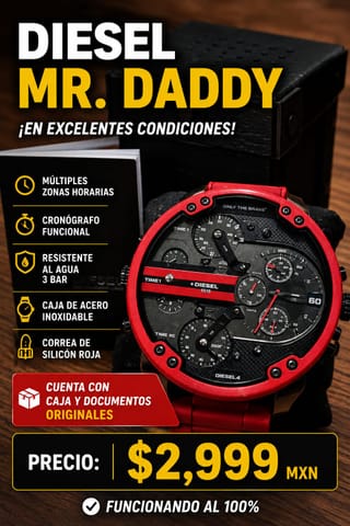 Reloj Diesel Mr Daddy Rojo DZ7370