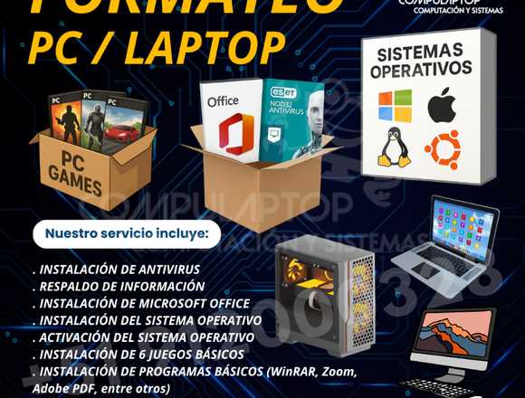 Formateo de Computadora y Laptops (Chincha alta) en Chincha Alta (Distrito)