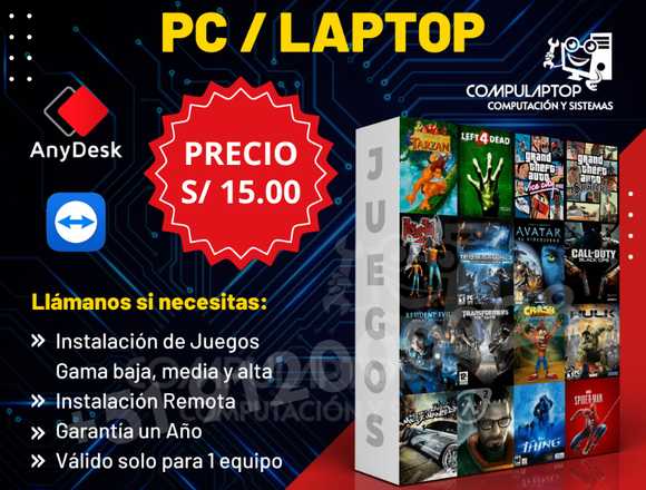 Instalación de Juegos para Computadora / Laptop en Chincha Alta (Distrito)
