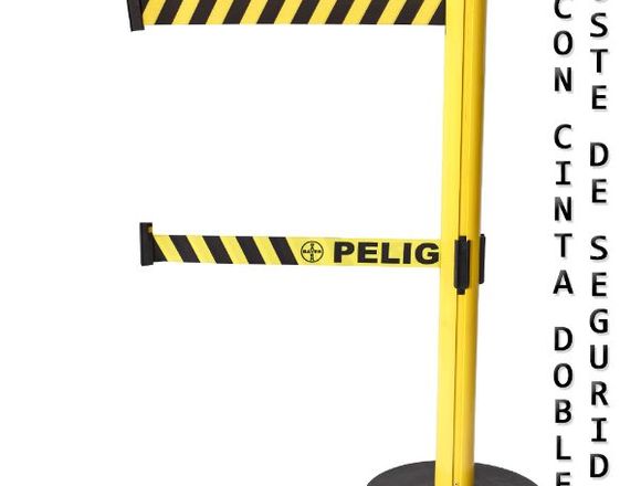 POSTES DE SEGURIDAD CON CINTA DOBLE