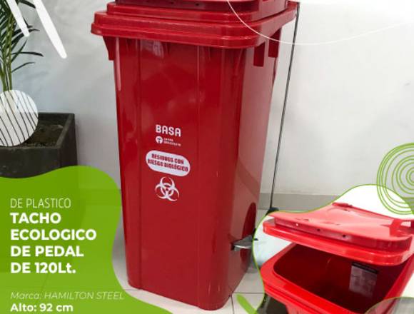 CESTO DE PLASTICO DE PEDAL DE 120 LITROS en San Miguel (Lima 32) (Distrito)