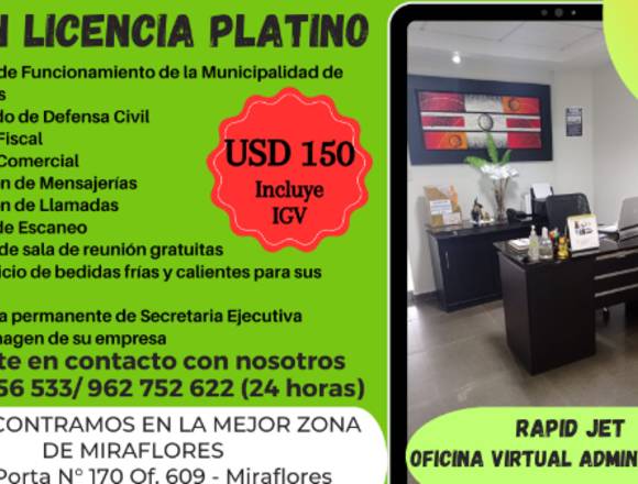 Oficina Virtual con Licencia de Funcionamiento