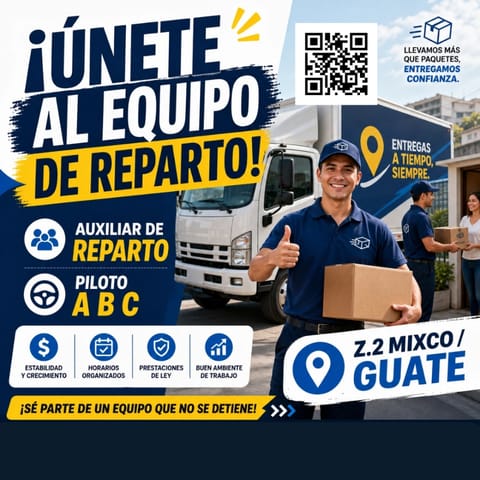 AUXILIAR DE REPARTO PILOTOS DE REPARTO MIXCO GUATEMAL en Ciudad de Guatemala (Municipio)
