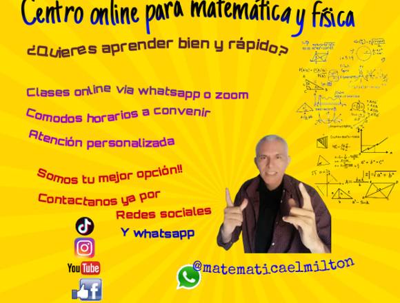 Curso online de matemáticas y física en Montevideo (Localidad)