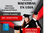 MAESTRÍAS EN LOJA (SE DESARROLLA) en Loja (Cantón)
