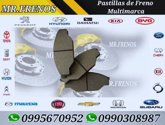 PASTILLAS DE FRENOS MULTIMARCA PARA TODO VEHICULO en Rumiñahui (Cantón)