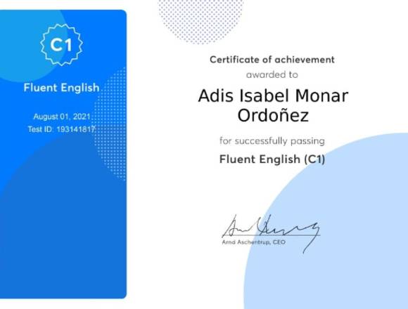 Tutora en Inglés (A1/A2/B1/B2/C1) EXAMENES en Guayaquil (Cantón)