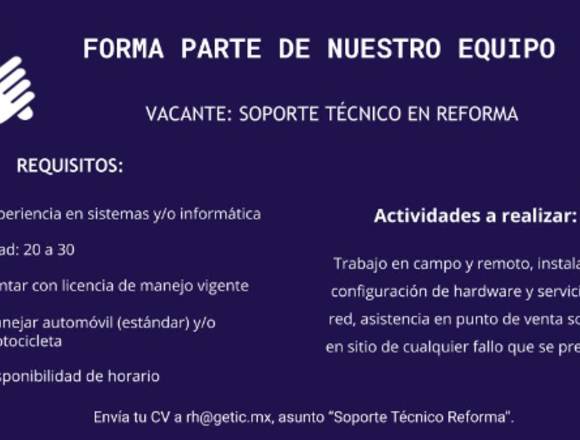SOPORTE TÉCNICO en CDMX