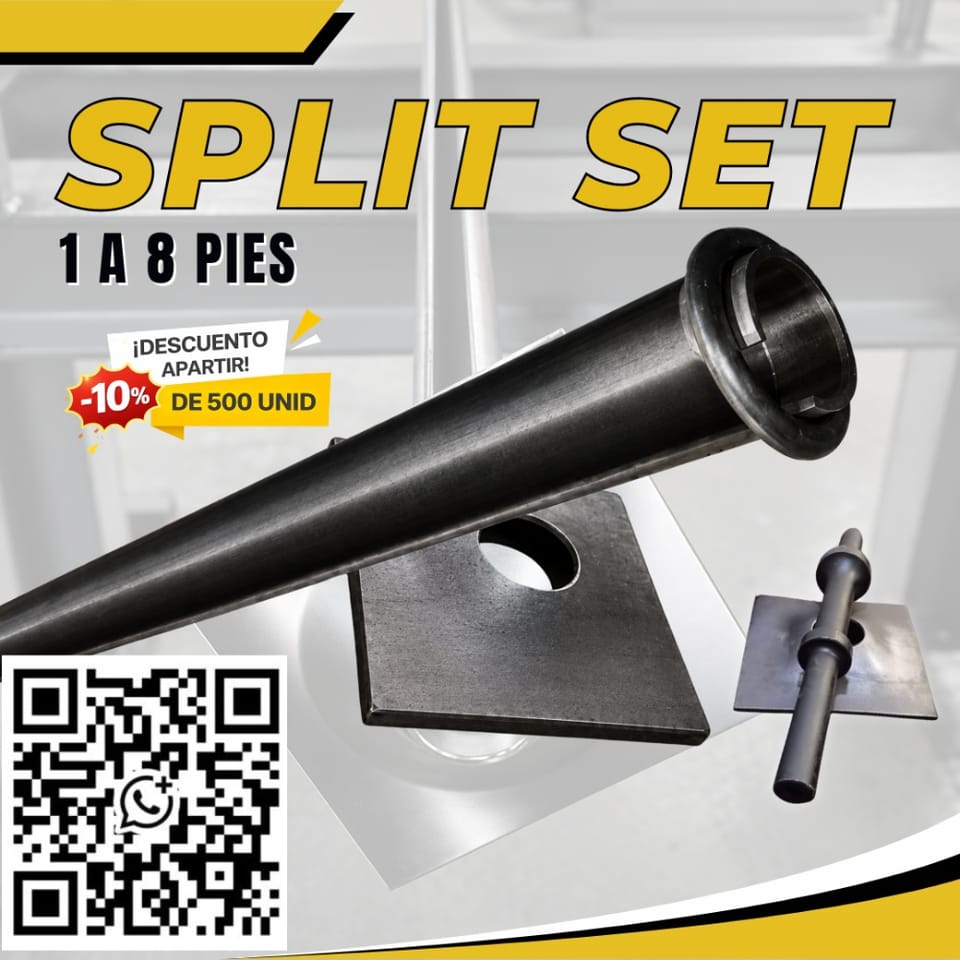Perno de Fricción - Split Set para Obras Mineras