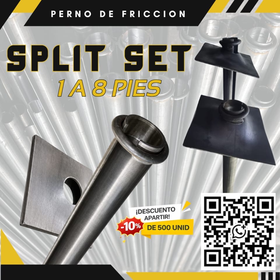 Pernos Split Set 1 a 8 pies - Control Geomecánico