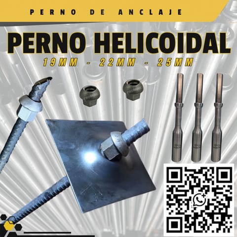 Perno Helicoidal de Acero- Sostenimiento en Arequipa (Distrito)
