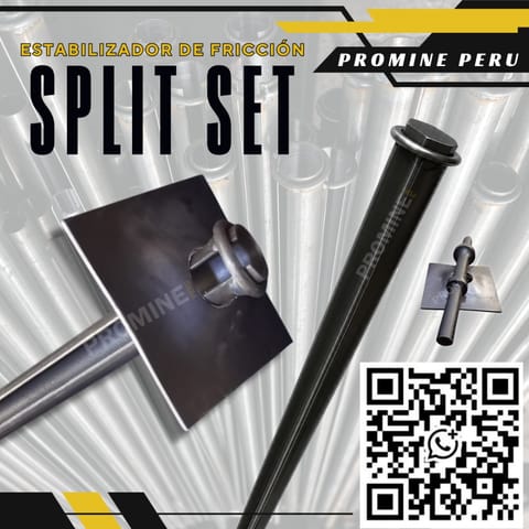 Sistema Split Set con Placa / Sostenimiento Minero