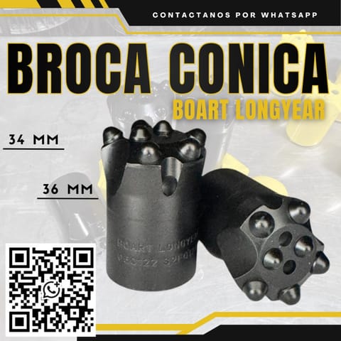 Broca Cónica - Perforación 34 mm y 36 mm en San Luis (Distrito)