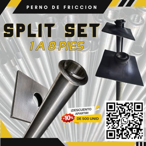 Pernos Split Set 1 a 8 pies - Control Geomecánico en San Juan de Tantaranche (Distrito)
