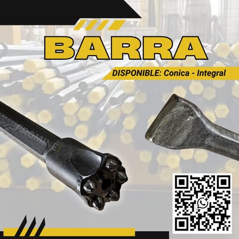 Barras Cónicas para Perforación Minera - Alto Rendimiento y Durabilida