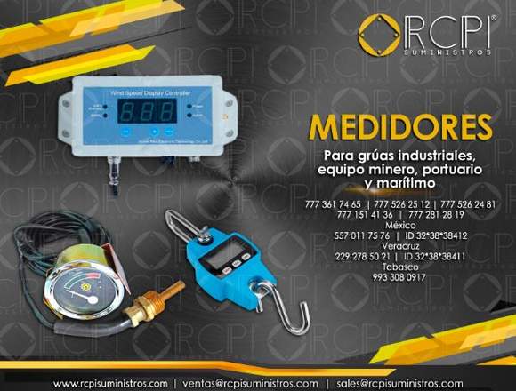 Medidores para grúas industriales
