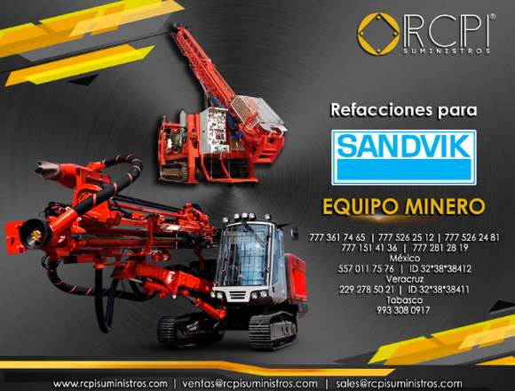 Repuestos para equipos mineros sandvik en Las Margaritas (Municipio)