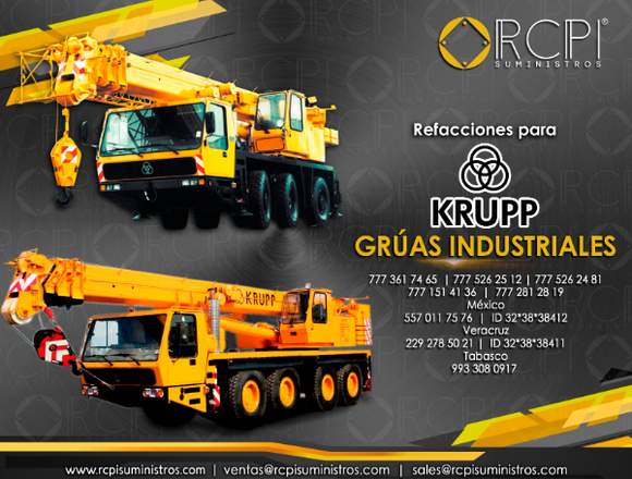 Refacciones para grúas industriales Krupp en Cajeme (Municipio)