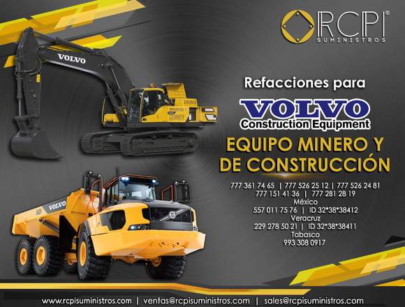 Partes para maquinaria pesada Volvo en Arteaga (Municipio)
