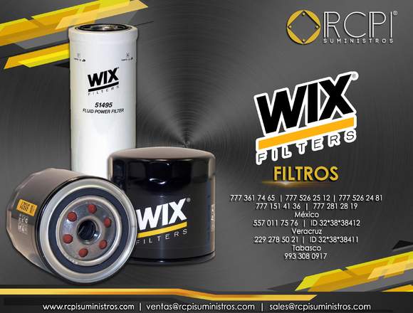 Filtros wix para maquinaria pesada en Pachuca de Soto (Municipio)