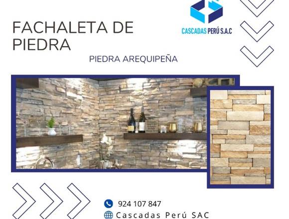 FACHALETA DE PIEDRA,MADERA