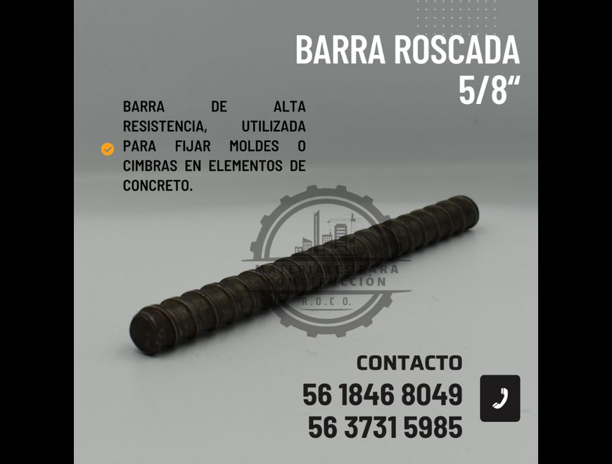 BARRA ROSCADA 5/8" en Coyoacán (Municipio)