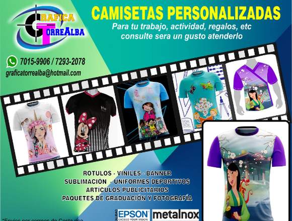 Camisetas Sublimadas en Cartago (Cantón)