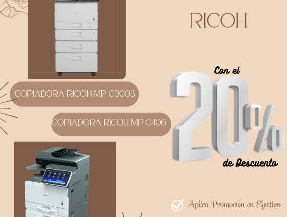 20% DE DESCUENTO EN COPIADORAS RICOH en Guayaquil (Cantón)