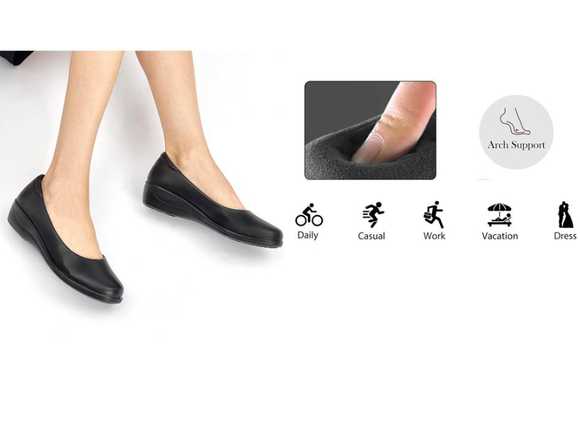 Zapatos bajos negros cuero grueso mujer talla 39