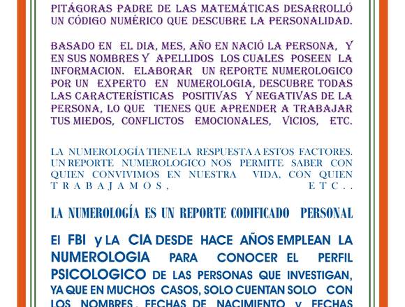 NUMEROLOGIA CERTIFICADA