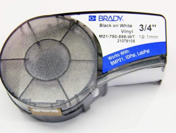 cinta de vinil 3/4 blanca brady