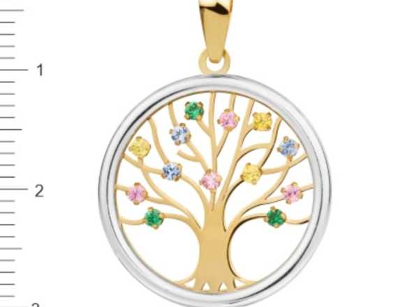 Colgante Arbol de La Vida Oro 1ª Ley 18 Kilates