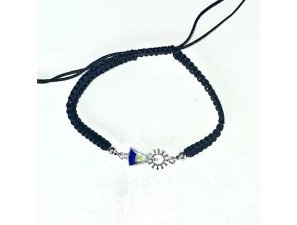 Silueta Virgen Del Pilar Manto Esmalte Plata 925mm