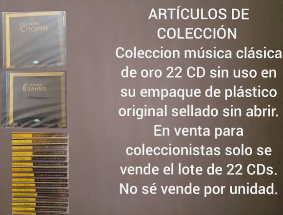 Coleccion de oro música Clasica 22 CDs. en Ventanilla (Callao 6) (Distrito)