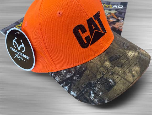 Gorra Caterpillar Naranja Original Visera Camuflaj