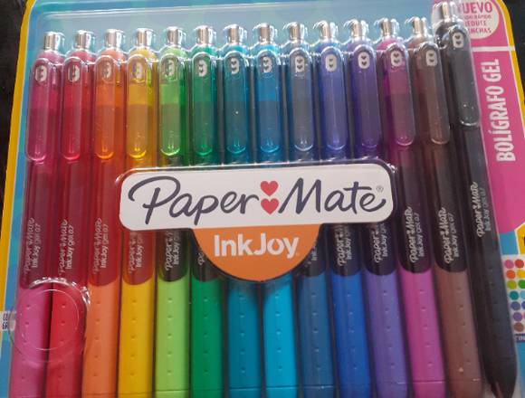 plumas de gel papermate inkjoy 14 piezas