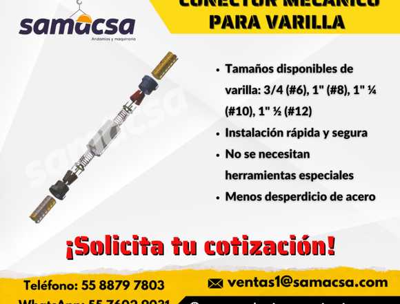 CONECTOR DE VARILLA MECÁNICO SAMACSA en Mexicali (Municipio)